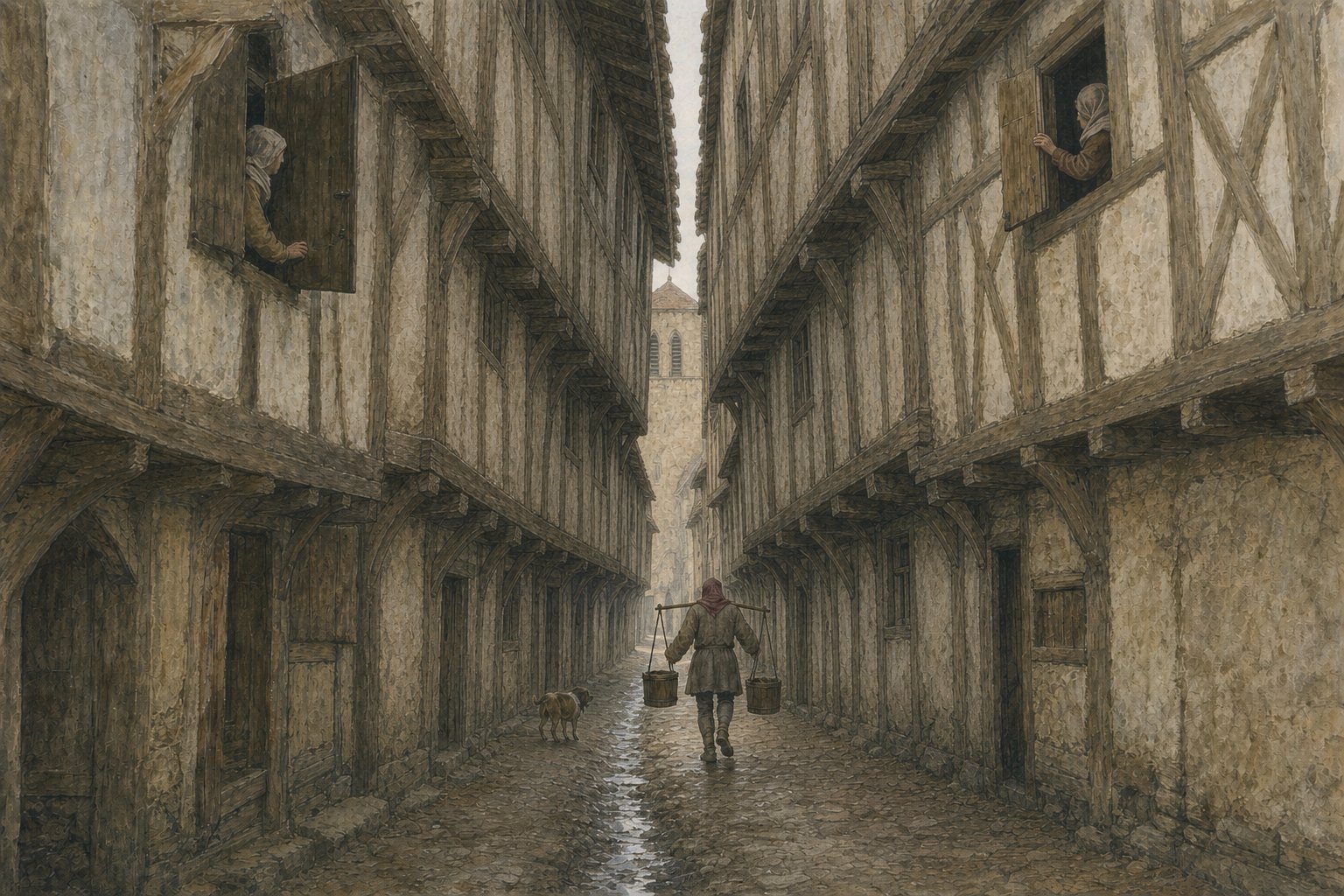 London, 1340s — an illustration made for this film.