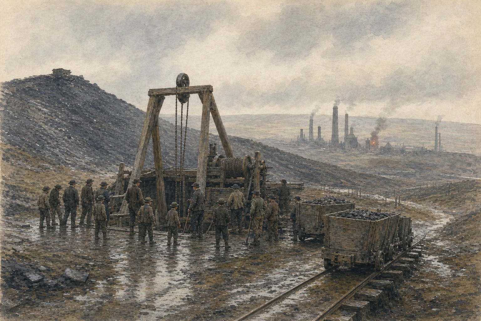 Merthyr Tydfil, Wales, 1841 — an illustration made for this film.
