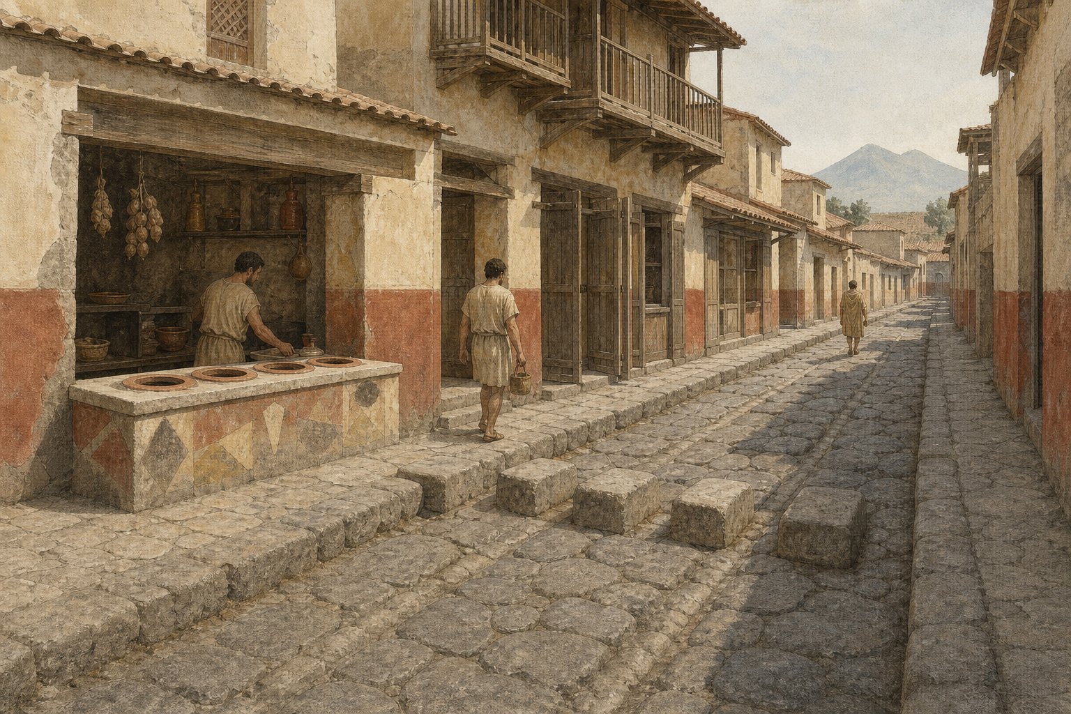 Pompeii, AD 79 — an illustration made for this film.